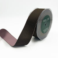 1.5 Inch Heavier-weight (Higher Thread Count) Two-Color Reversible Grosgrain Ribbon with Woven Edge – WH32 – BROWN/PINK