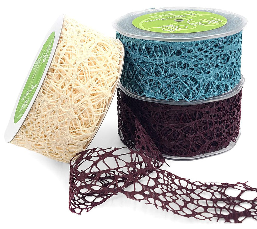 2 Inch Webbed Ribbon with Cut Edge
