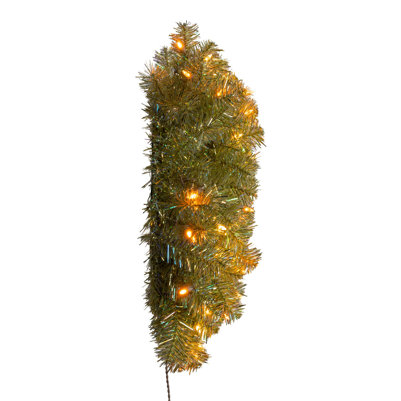 24" 50L LED Dual Color Iridescent Gold Wreath