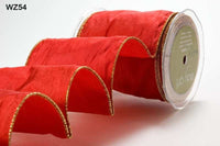 4 Inch Wrinkled Crushed Ribbon with Wired Edge