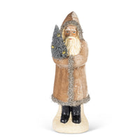 Paper Mache Santa with Tree, 12