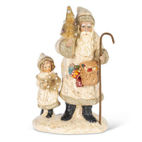 Paper Mache Santa with Tree and Child, 11