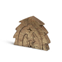 Gilded Wooden Nativity Puzzle Set, Set of 5