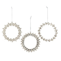 Rhinestone Wreath Ornaments, 3 Assorted Styles