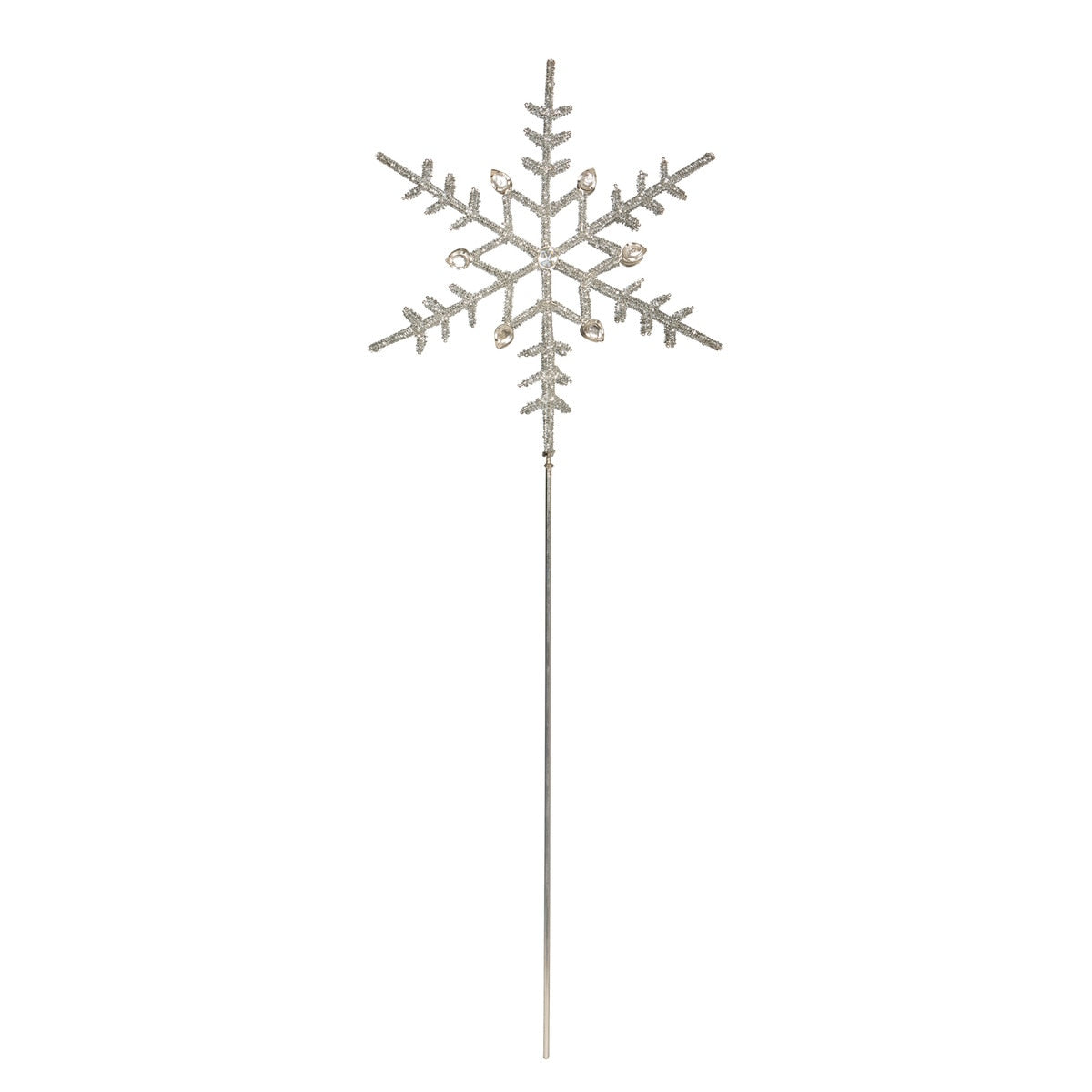 Glass Beaded & Gem Snowflake Tree Topper