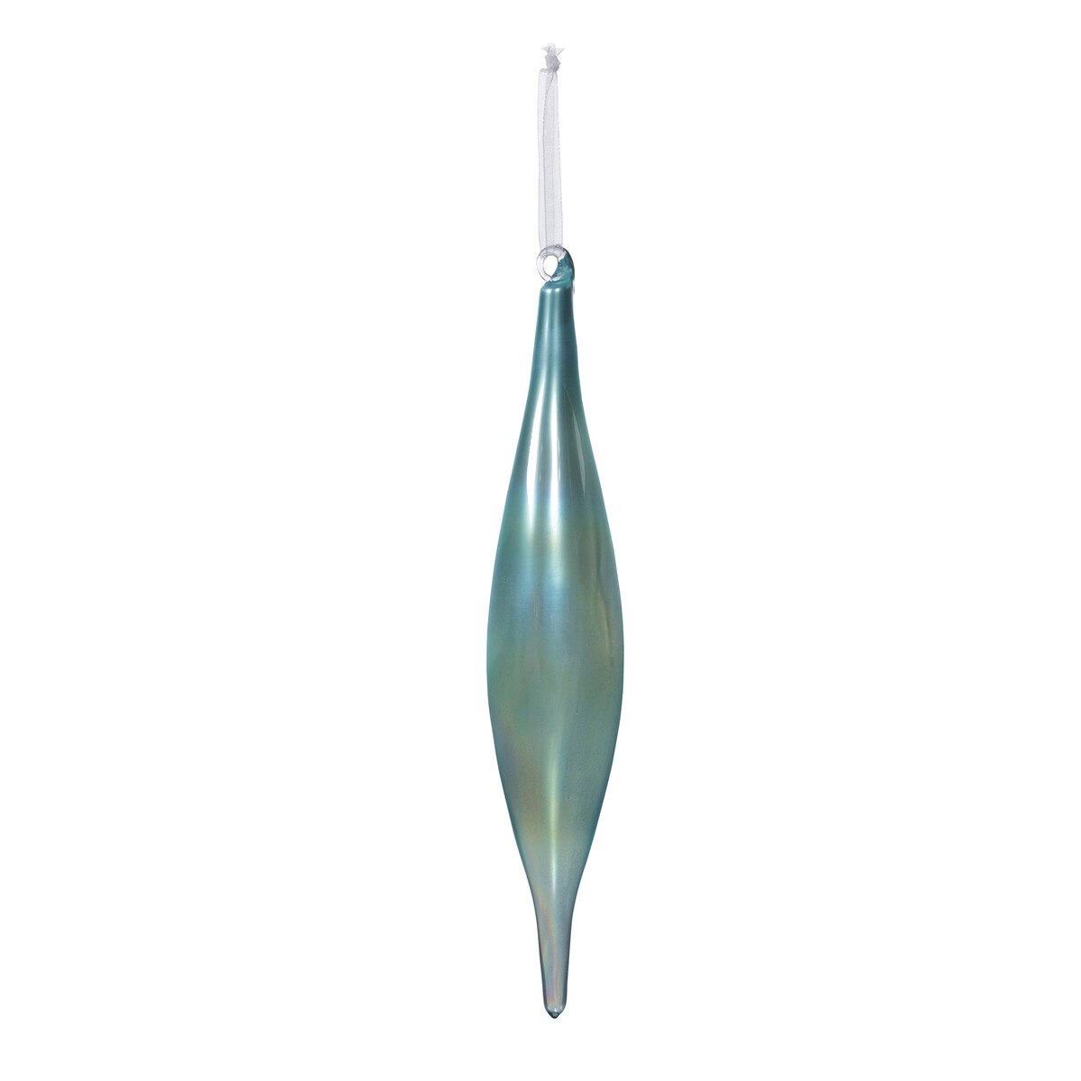 Northern Sky Blue Glass Pinnacle Ornament