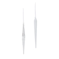 Blown Glass Clear/Frost Icicles, 10