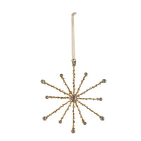 Set of 2 Wire and Bead Starburst Ornaments, 5