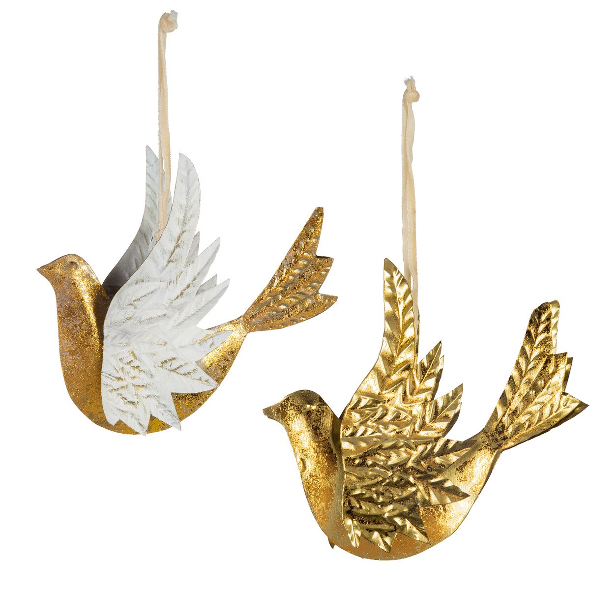 Gold Iron Bird Tabletop Ornament, 2 Asst, 5"L