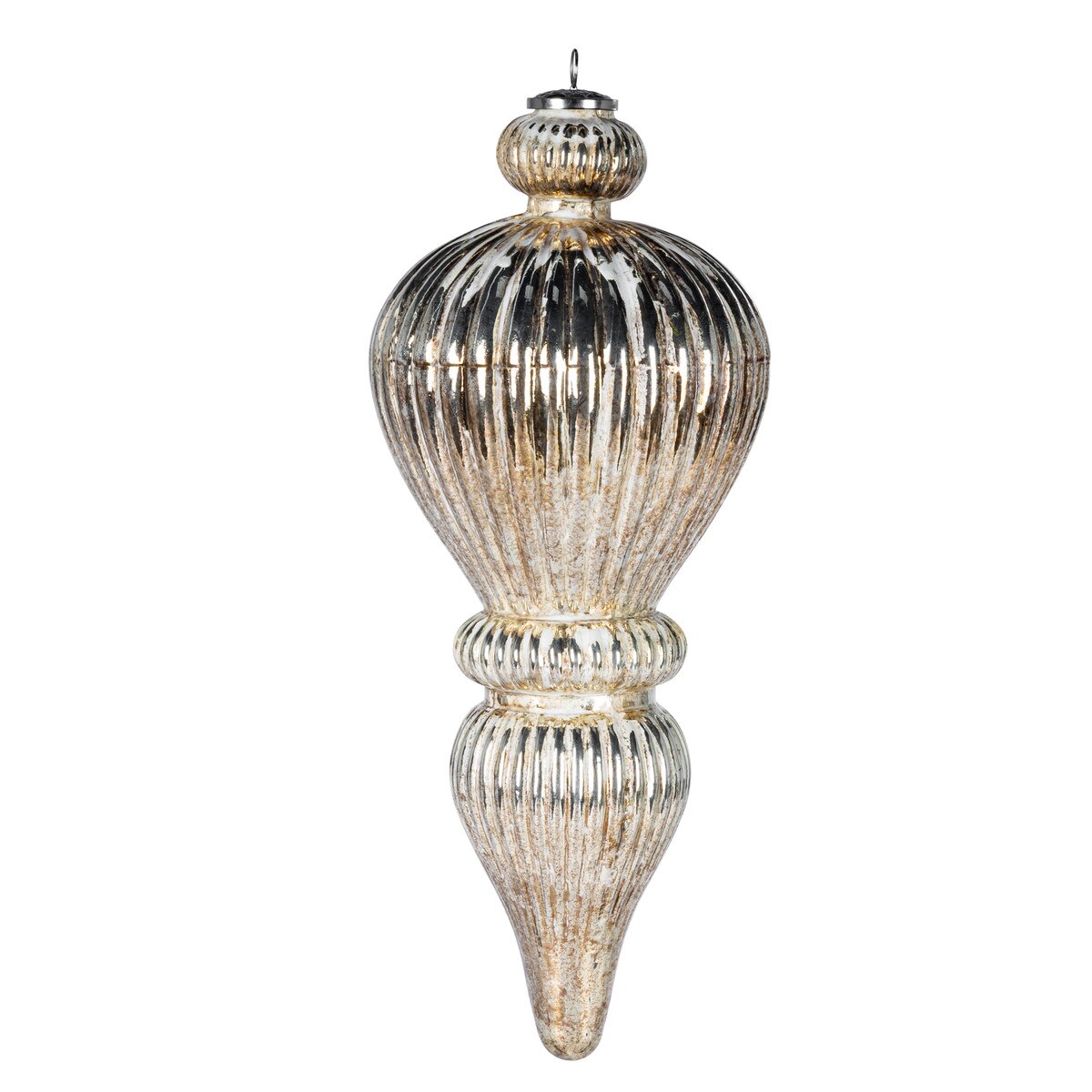 21"H Gold Glass Finial Ornament