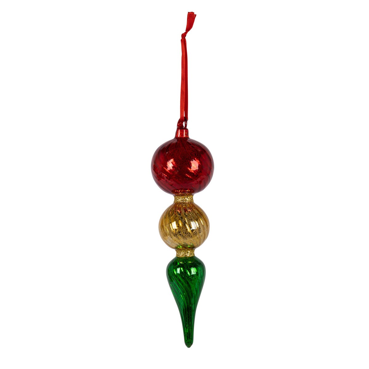 8.5"H Glass Finial Ornament