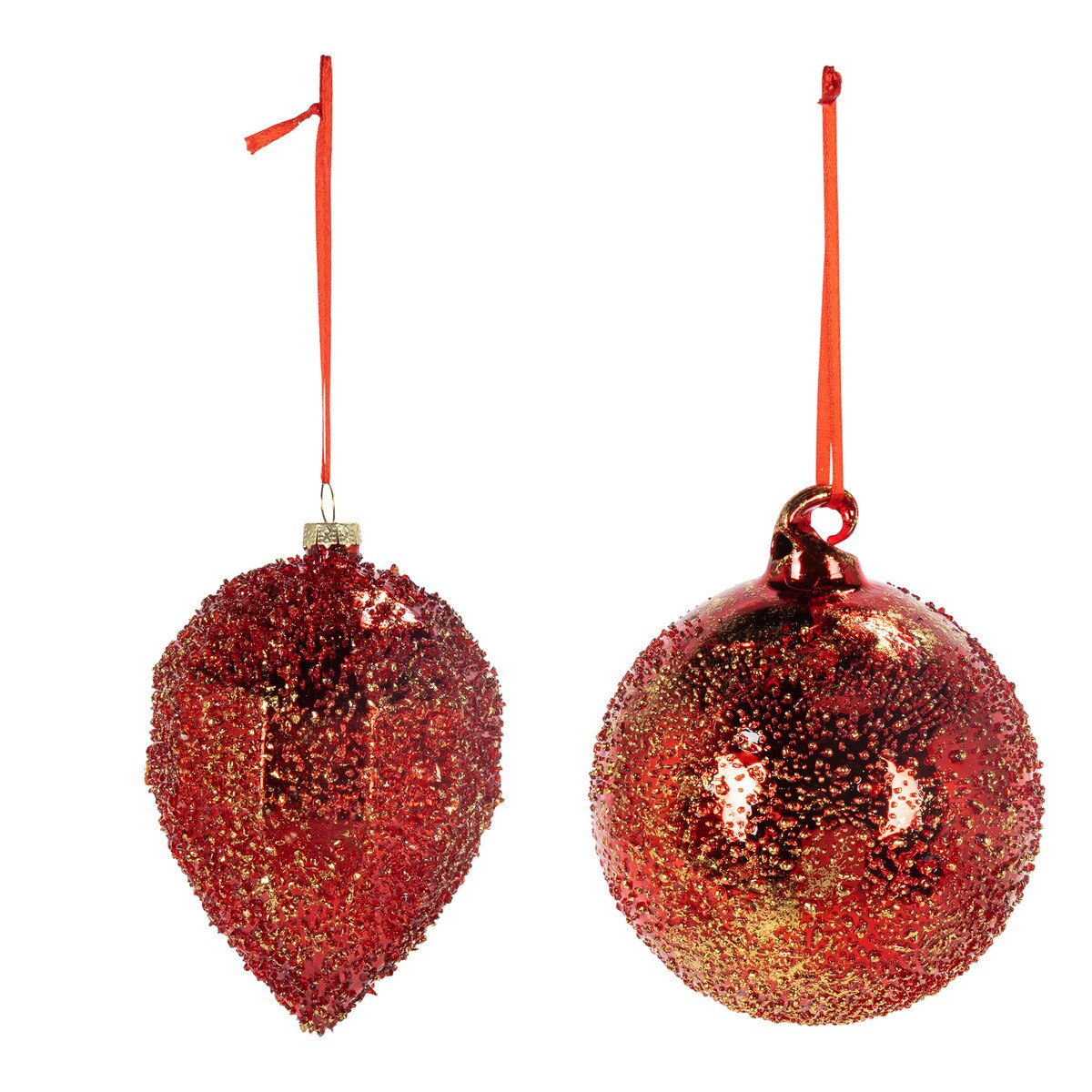 4.5"H Glass Ornament with Dew Drop Finish
