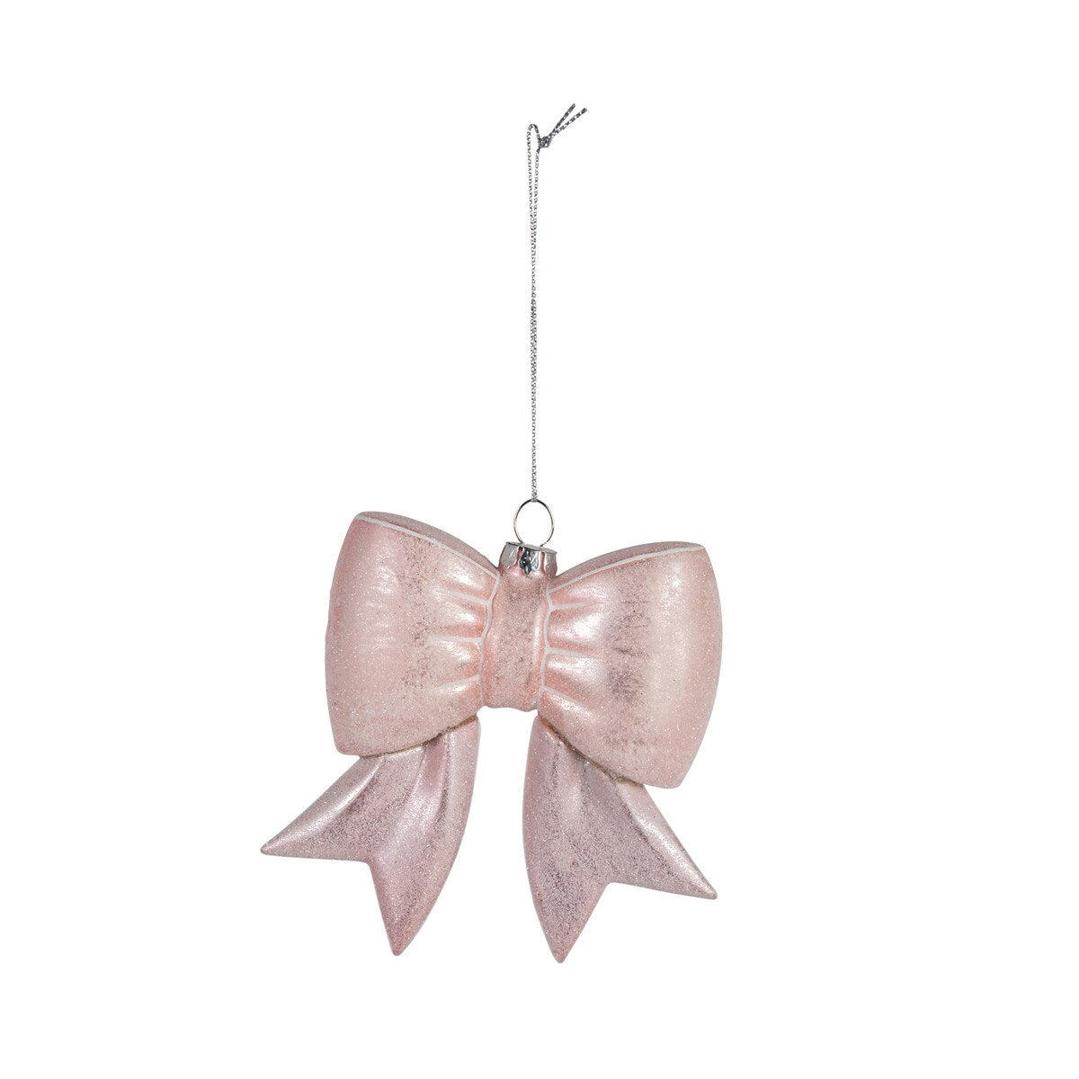 4"H Glass Bow Ornament, 2 Asst