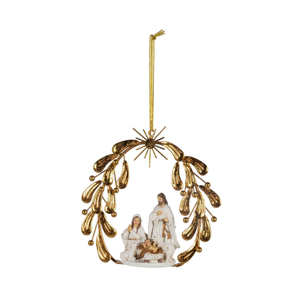 6"H Resin Nativity Scene Ornament