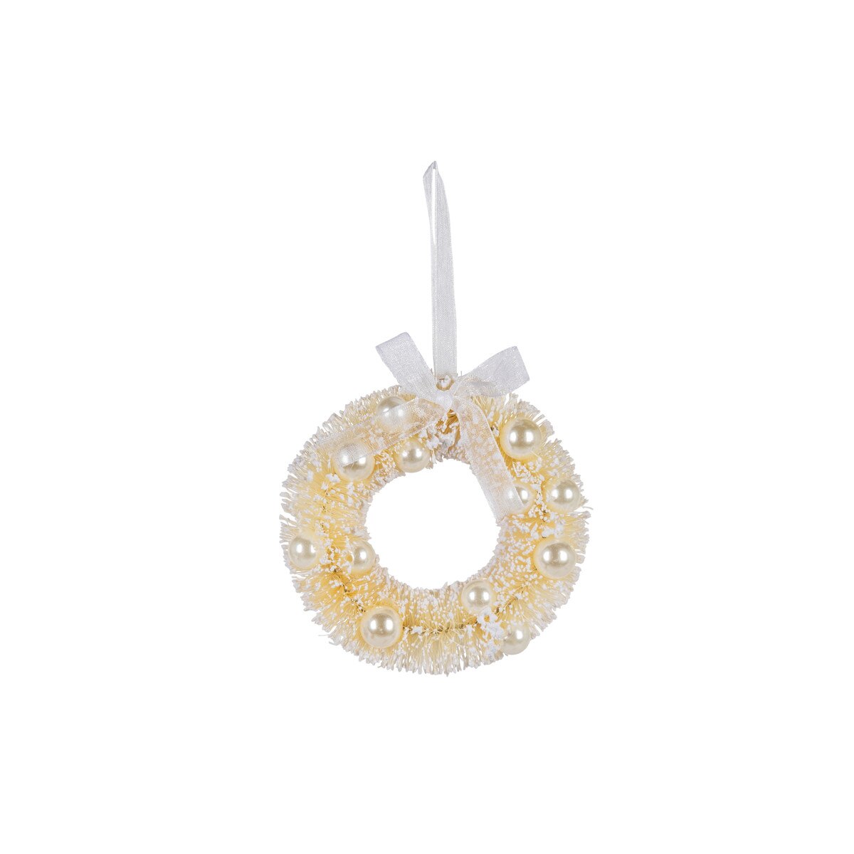 4" Sisal Wreath Ornaments, Set of 2
