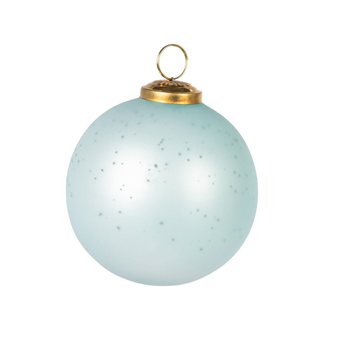 4" Matte Blue Glass Ornament