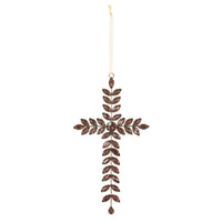 Amethyst Gem Cross Ornament