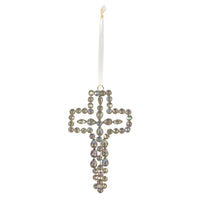 Labradorite Gem Ornate Cross Ornament