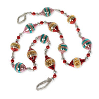 Retro Tinsel and Glass Finial Garland, 60
