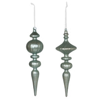 Antique Blue Glass Finial Ornament, 2 Assorted Styles