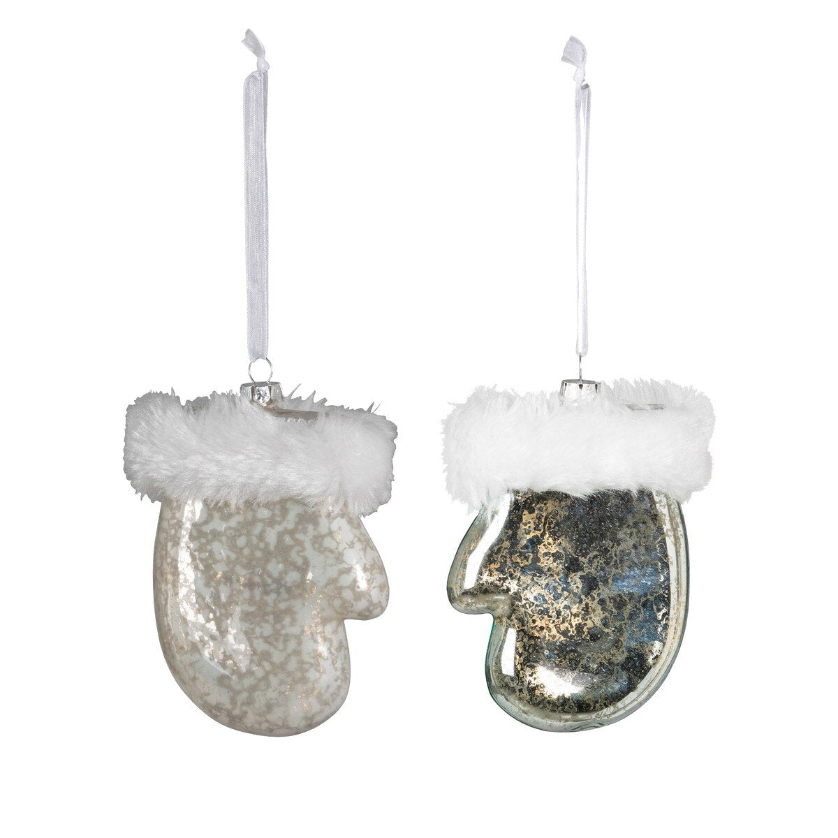 Northern Lights Glass Mitten Ornament, 2 Assorted Styles