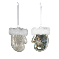 Northern Lights Glass Mitten Ornament, 2 Assorted Styles