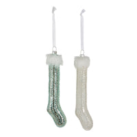 Northern Lights Glass Stocking Ornament, 2 Assorted Styles