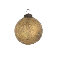 Burnished Gold Glass Ball Ornament, 4