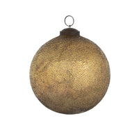 Burnished Gold Glass Ball Ornament, 4.75
