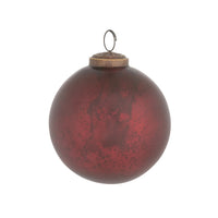 Matte Garnet Glass Ball Ornament, 4
