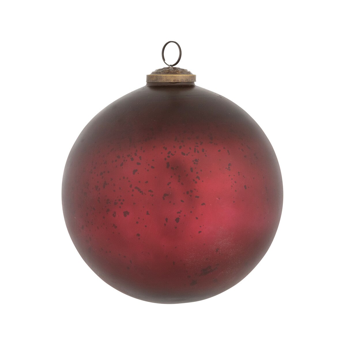 Matte Garnet Glass Ball Ornament, 6"