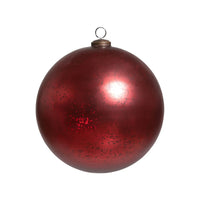 Antique Shiny Ruby Glass Ball Ornament , 8