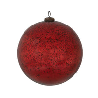 Antique Matte Red Glass Ball Ornament, 8