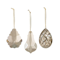 Faceted Crystal Gem Ornaments, 3 Assorted Styles