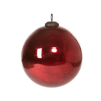 Antique Shiny Ruby Glass Ball Ornament, Extra Large