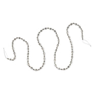 Boxed Silver Pewter and Glass Bead Garland, 72