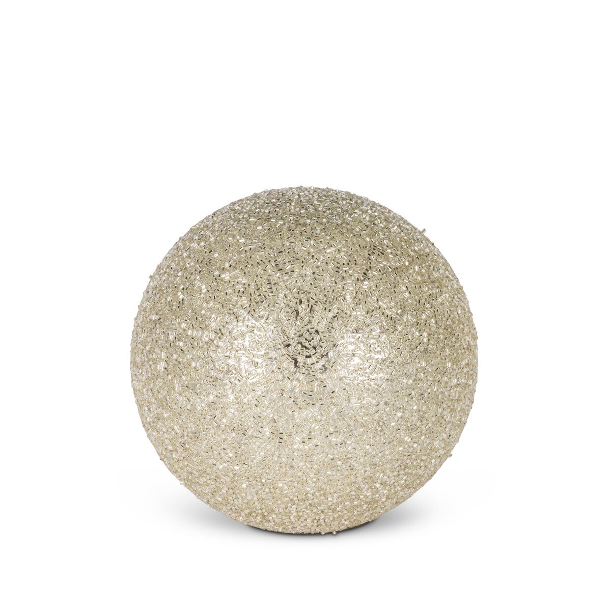Medium Decorative Glass Standing Ball, Silver, 4.91"H