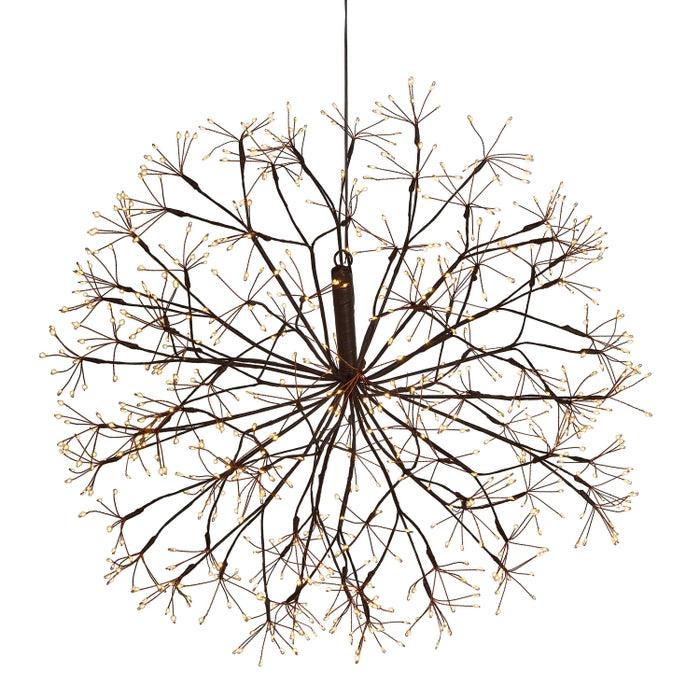 27.5" Brown Starburst Lighted Orb