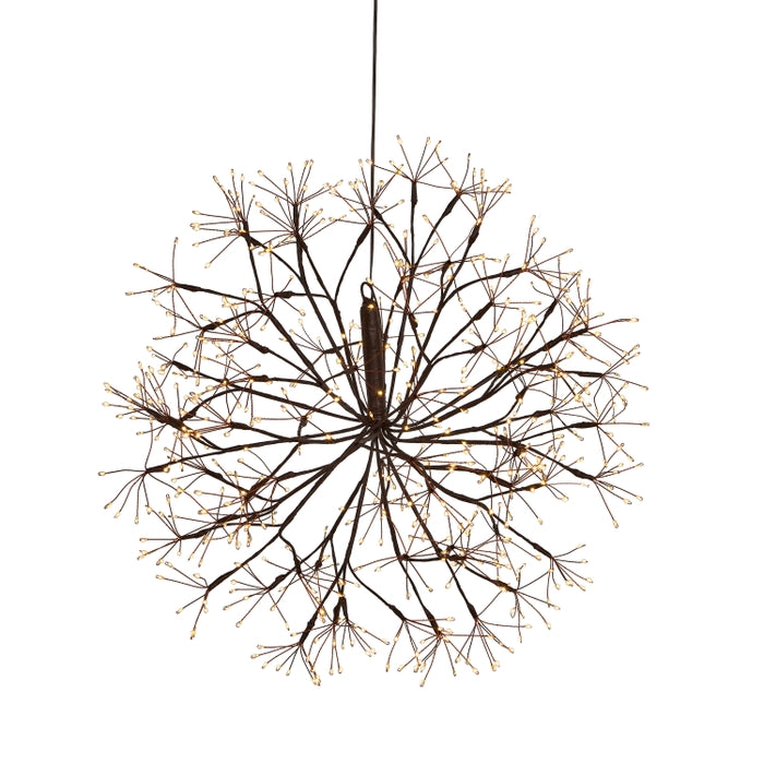 23" Brown Starburst Lighted Orb