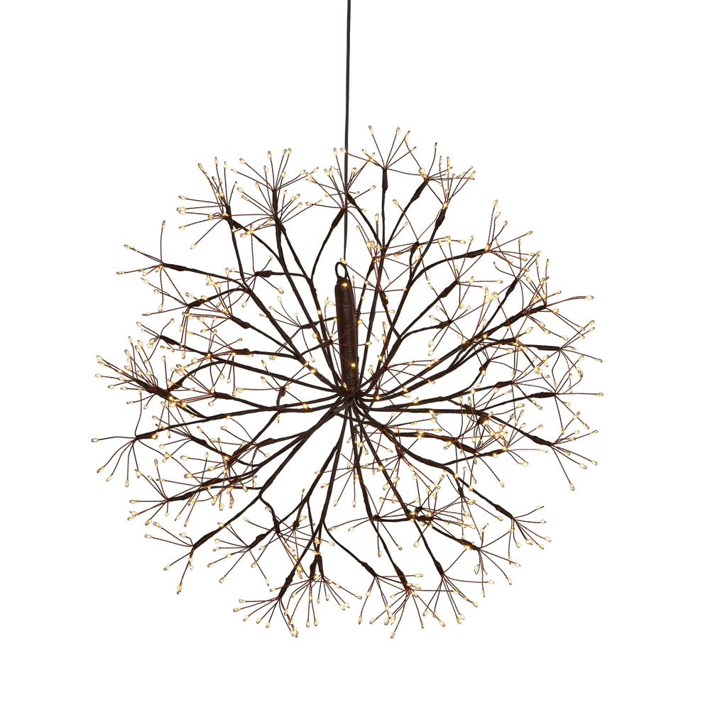 23" Brown Starburst Lighted Orb