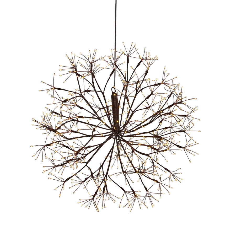 23" Brown Starburst Lighted Orb