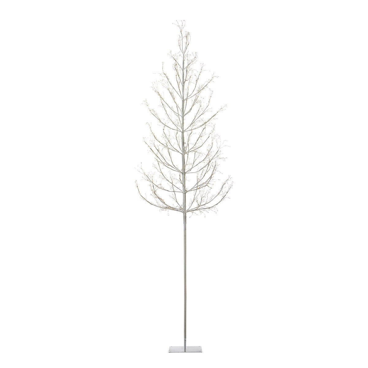 Winter White Adjustable Height LED Lighted Tree 7-8'