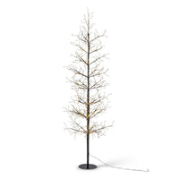 Black Wrapped Twinkling Lights Slim Tree, 6'H