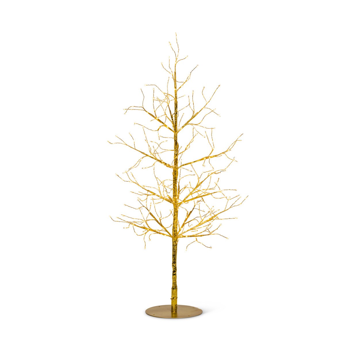 Gold Wrapped Twinkling Lights Tree, 3'H
