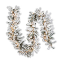 Snowy Alpine Garland, 9'
