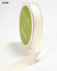 5/8 Inch Double Faced Faux Suede Ribbon with Woven Edge – XV09 – IVORY