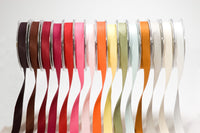 5/8 Inch Double Faced Faux Suede Ribbon with Woven Edge