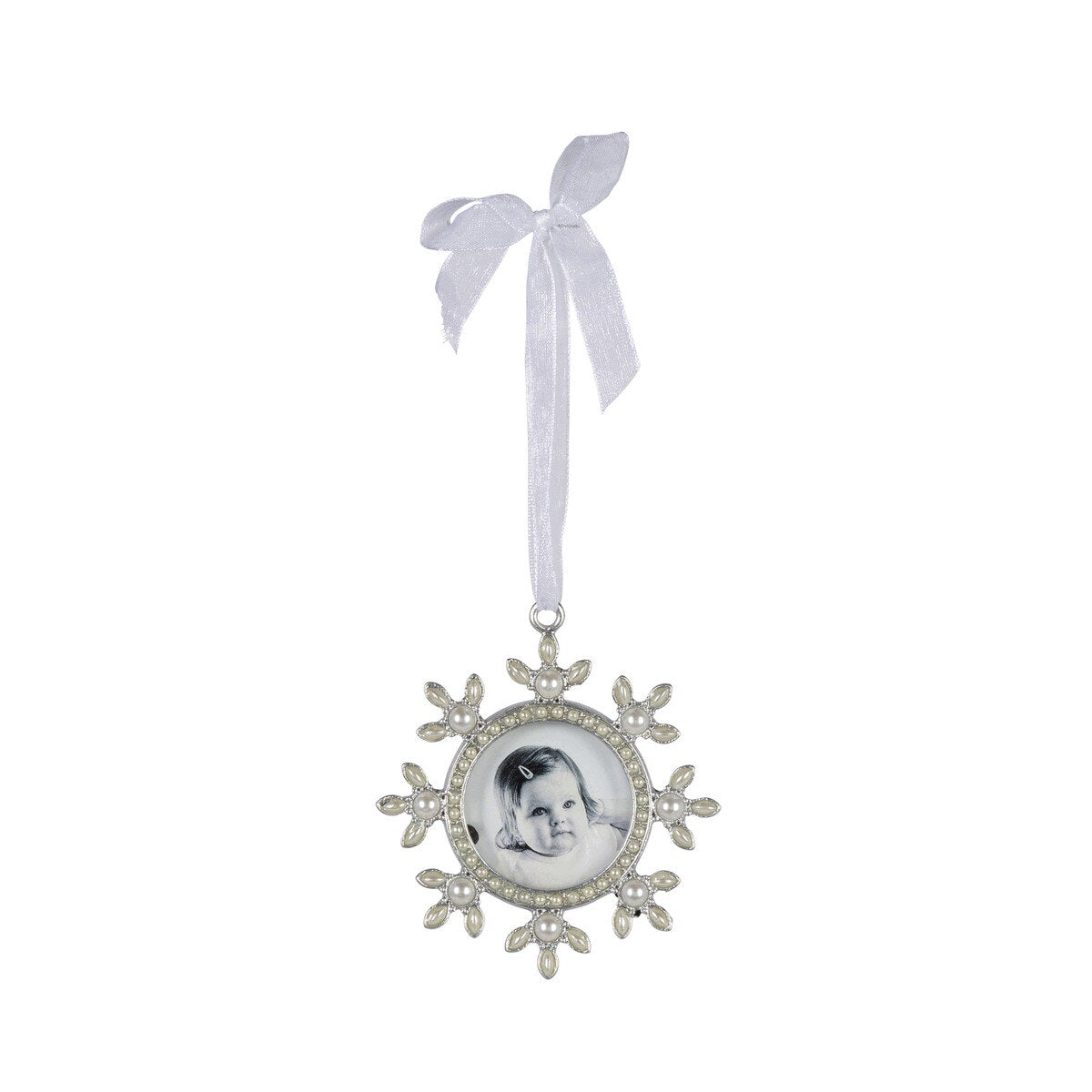 3.35"H Pewter Photo Frame Ornament