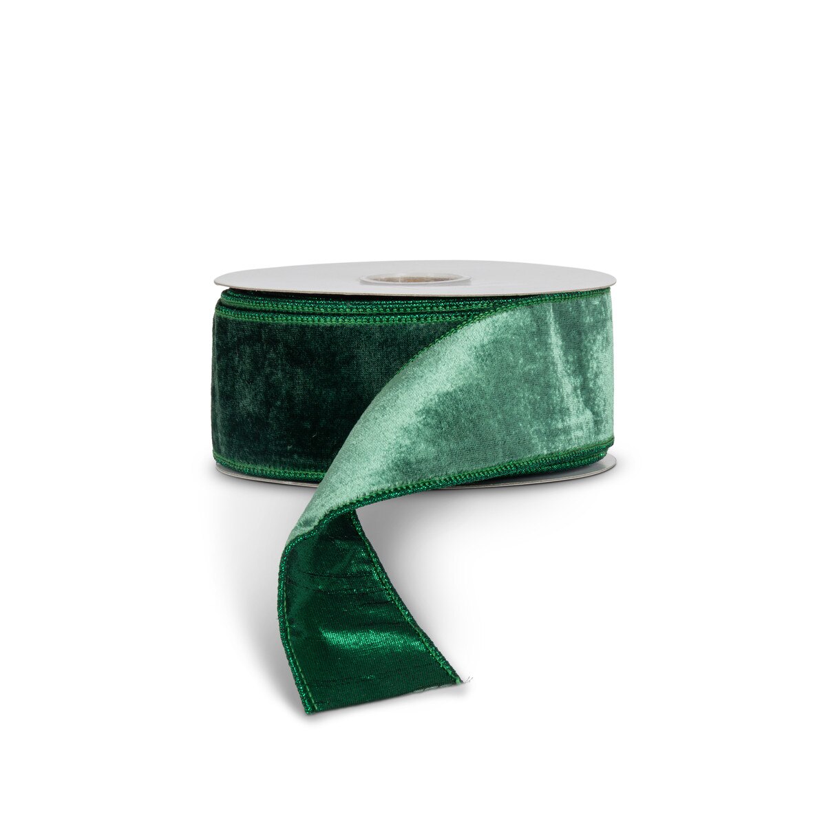 Green Velvet Ribbon, 10 Yards, 2.5"W