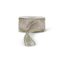 Jeweled Dupioni Metallic Ribbon, 10 Yards, 2.5